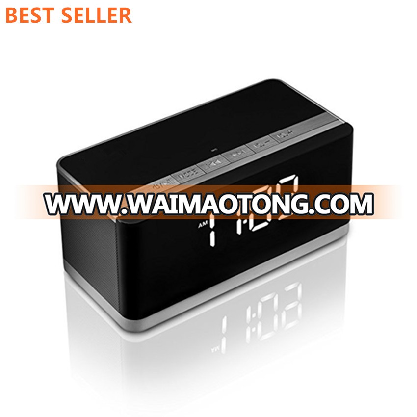 2018 New Arrivals Clock Alarm Fm Radio Bluetooth Speaker Mini Car Wireless Speaker Trolleyhome Theater System Subwoofer Powered