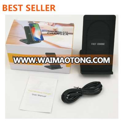 Wholesale Waimaotong 2018 New Product Usb Portable Quick Fast Qi Wireless Charger Stand Station Car Battery Solar 10W For Iphone X