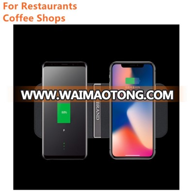 2018 New Design Fast Qi Wireless Charger Mobile Charger Power Bank Plate Stand Pad Car Battery For Iphone X Samsung Coffee Shop