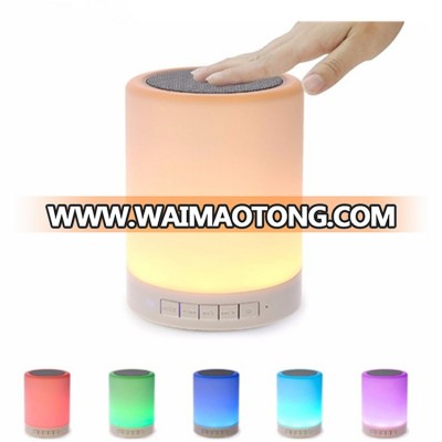 Amazon Best Seeler Led Light Lamp Mini Portable Bt Bluetooth Wireless Speaker Car Home Theatre System Ibastek Subwoofer Powered