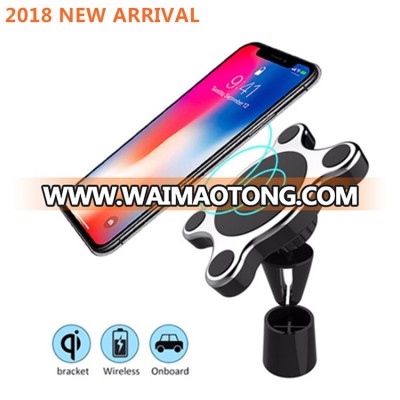 New Products 2018 7.5W 10W Car Air Mount Wireless Quick Fast Charging Charger Plate Car Battery Solar For Mobile Phone Iphone X