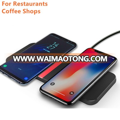 2018 New Quick Fast Qi Wireless Charger Mobile Charger Power Bank Plate Stand Pad Car Battery For Iphone X Samsung Coffe Shop